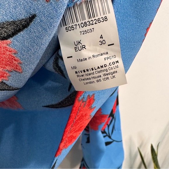 ASOS River Island Petite Tie Front Cropped Top Size 4 - Picture 4 of 10